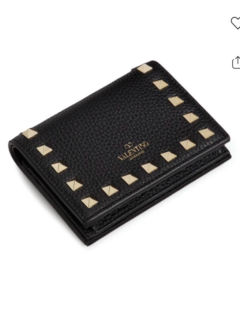 Valentino Garavani small leather Rock stud wallet